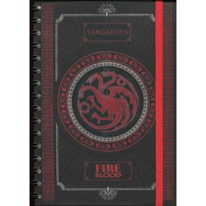 Zápisník Hra o trůny - Targaryen A5, kroužková vazba