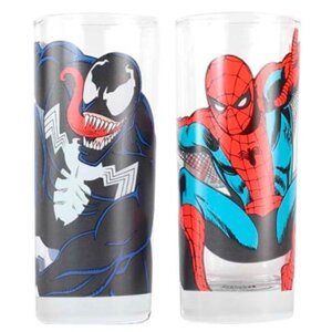 Sklenice Spider-Man a Venom set 2 ks