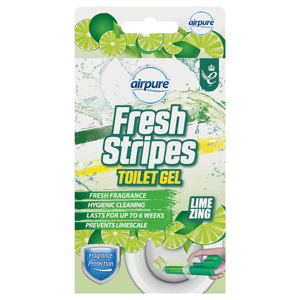 Airpure Fresh Stripes bezkošíkový WC gel Lime Zing 45ml