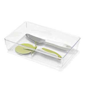 PlasticForte Kuchyňský organizér 4 23x15x5cm transparentní plast