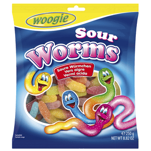 Woogie Kyselé žížalky 250 g