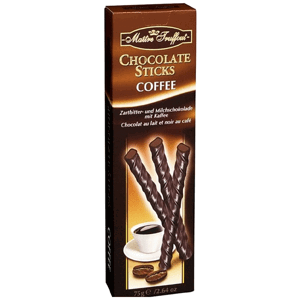 Maitre Truffout Hořké čokoládové tyčinky s kávovou náplní 75g