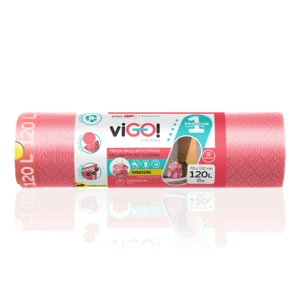 viGO! Premium pytle na odpad zatahovací parfémované 38µm 120 l 8 ks