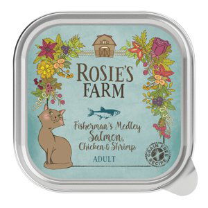 Rosie's Farm Adult 64 x 100 g - losos a kuřecí s krevetami