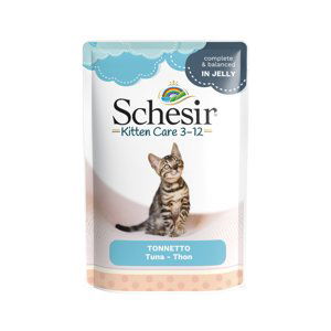 Schesir Cat Jelly Pouch 6 x 85 g - Kitten tuňák