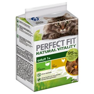 Perfect Fit Natural Vitality Adult 1+ - kuřecí s krocaním (36 x 50 g)