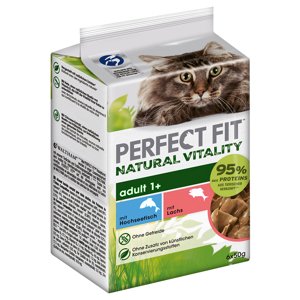 Perfect Fit Natural Vitality Adult 1+ - mořské ryby s lososem (36 x 50 g)