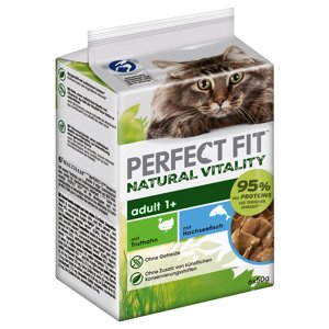 Perfect Fit Natural Vitality Adult 1+ - mořské ryby s krocaním (36 x 50 g)