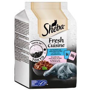 Výhodné balení Sheba Fresh Cuisine Taste of Tokyo (MSC) 36 x 50 g - tuňák & losos