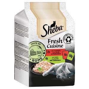 Výhodné balení Sheba Fresh Cuisine Taste of Rome 36 x 50 g - kuřecí & krůtí