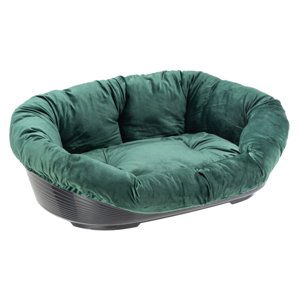 Ferplast Siesta Deluxe koš černý s potahem Sofa velvet green - sada vel. 6: D 73 x Š 55 x V 27 cm