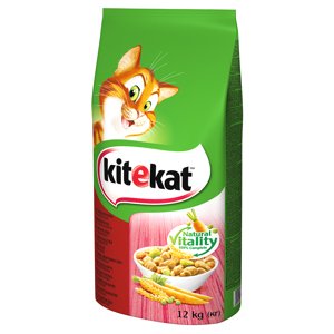 Kitekat Adult granule hovězí se zeleninou - 12 kg