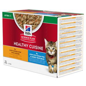 Hill's Science Plan Kitten Healthy Cuisine Chicken & Ocean Fish  - 12 x 80 g