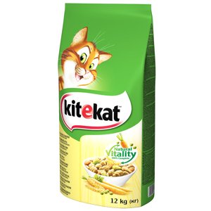 Kitekat Adult granule kuřecí se zeleninou - 12 kg