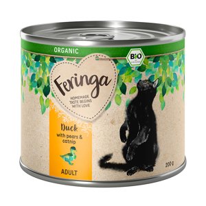 Feringa Organic Adult 24 x 200 g - kachní s hruškou a šantou kočičí