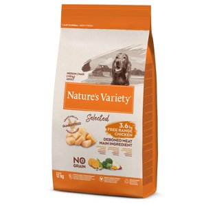 Nature's Variety Selected Medium Adult kuře z volného chovu - výhodné balení: 2 x 12 kg