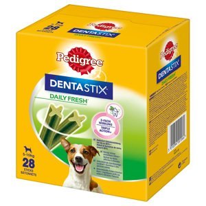 Výhodné balení! 168 x Pedigree DentaStix každodenní péče o zuby / Fresh - fresh - pro malé psy (5-10 kg)