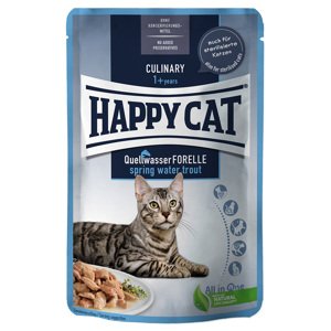 Výhodné balení Happy Cat Pouch Meat in Sauce 24 x 85 g - pstruh