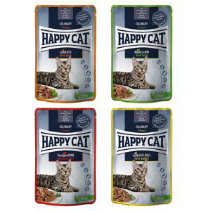 Výhodné balení Happy Cat Pouch Meat in Sauce 24 x 85 g - mix II