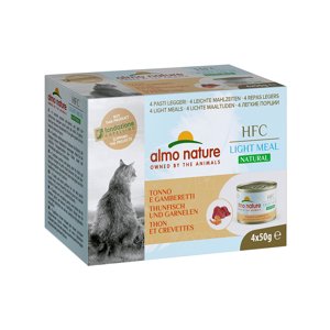 Výhodné balení Almo Nature HFC Natural Light 12 x 50 g - tuňák a krevety