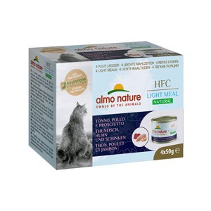 Výhodné balení Almo Nature HFC Natural Light 24 x 50 g - tuňák, kuřecí a šunka