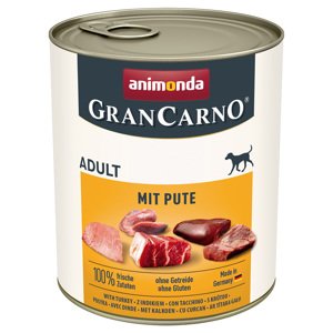 Výhodné balení Animonda GranCarno Original 2 x 6 ks (12 x 800 g) - krůtí