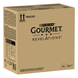 Výhodné balení Gourmet Revelations Mousse krmivo pro kočky 48 x 57 g - losos a tuňák