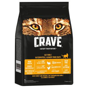 Crave Adult granule - 15 % sleva!  - s kuřetem & krocanem (7 kg)