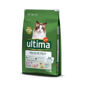 Ultima Cat Hairball - krocaní & rýže - 7,5 kg