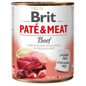 Výhodné balení Brit Paté & Meat Adult 24 x 800 g - hovězí