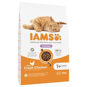 Výhodné balení IAMS 2 x velké balení - Vitality Hairball Adult Chicken - 2 x 10 kg