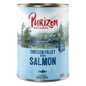 Purizon Adult - bez obilovin 6 x 400 g - Losos se špenátem a kokosem