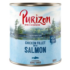 Purizon Adult - bez obilovin 6 x 800 g  - Losos se špenátem a kokosem