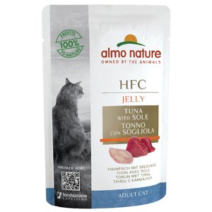 Almo Nature HFC Jelly kapsička 6 x 55 g - tuňák & mořský jazyk