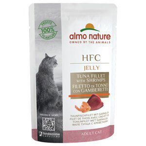 Almo Nature HFC Jelly kapsička 6 x 55 g - filé z tuňáka s krevetami