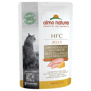 Almo Nature HFC Jelly kapsička 6 x 55 g - kuřecí filet se sýrem