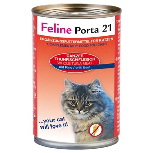 Feline Porta 21 pro kočky 6 x 400 g - Tuňák s hovězím