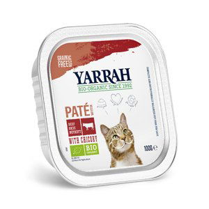 Yarrah Bio paté 6 x 100 g - bio hovězí s bio čekankou