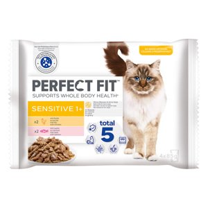 Perfect Fit Sensitive 1+ - Míchané balení: kuřecí a losos 52 x 85 g