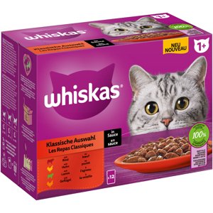 Whiskas 1+ Adult Multipack kapsičky 12 x 85 g / 100 g - klasický výběr v omáčce (12 x 85 g)