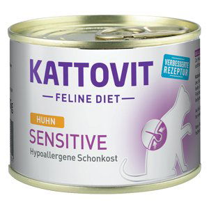 Kattovit Sensitive (hypoalergenní) 185 g  - 12 x 185 g kuřecí