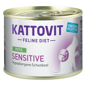 Kattovit Sensitive (hypoalergenní) 185 g - 6 x 185 g krůtí