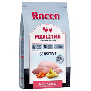 Rocco Mealtime Sensitive krůtí a kuřecí - 2 x 12 kg