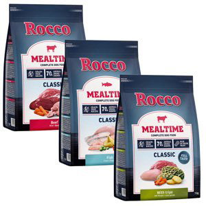 3 x 1 kg Rocco Mealtime - míchané zkušební balení - mix 2: hovězí, bachor, ryby