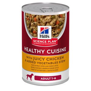 Hill's Science Plan Canine Adult 1-6 Medium Chicken - doplňkové mokré krmivo: 6 x 354 g Chicken & Vegetables Stew