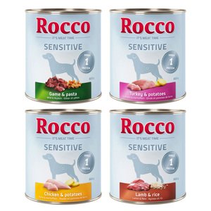 Rocco Sensitive 24 x 800 g - 4 různé druhy