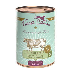 Terra Canis bez obilnin 6 x 400 g - Hovězí s cuketou, dýní & oregánem