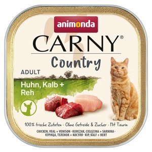 Výhodné balení Animonda Carny Country Adult 64 x 100 g - kuřecí, telecí, srnčí