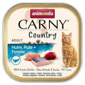 Výhodné balení Animonda Carny Country Adult 64 x 100 g - kuřecí, krůtí, pstruh