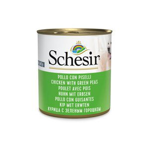 Výhodné balení Schesir konzervy 12 x 285 g - kuřecí s hráškem